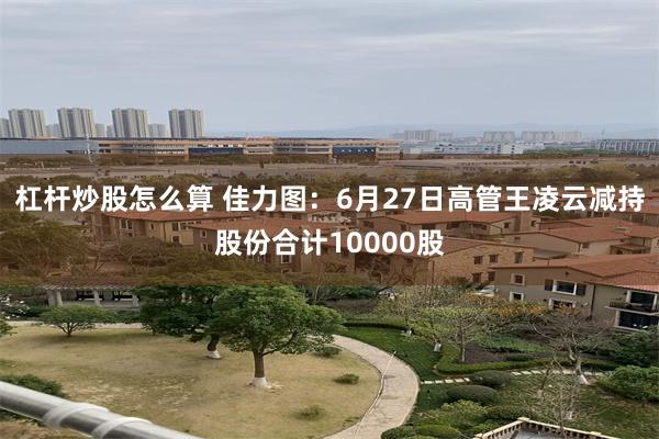 杠杆炒股怎么算 佳力图:6月27日高管王凌云减持股份合计10000股