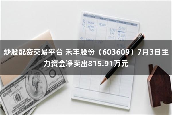 炒股配资交易平台 禾丰股份（603609）7月3日主力资金净卖出815.91万元