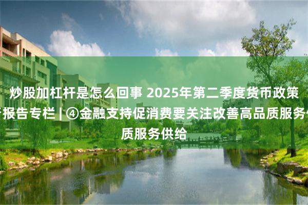 炒股加杠杆是怎么回事 2025年第二季度货币政策执行报告专栏 | ④金融支持促消费要关注改善高品质服务供给