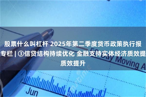 股票什么叫杠杆 2025年第二季度货币政策执行报告专栏 | ③信贷结构持续优化 金融支持实体经济质效提升