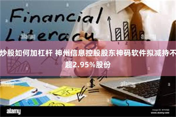炒股如何加杠杆 神州信息控股股东神码软件拟减持不超2.95%股份