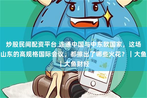 炒股民间配资平台 连通中国与中东欧国家，这场落地山东的高规格国际会议，都擦出了哪些火花？｜大鱼财经