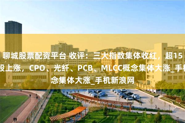 聊城股票配资平台 收评：三大指数集体收红，超1500只个股上涨，CPO、光纤、PCB、MLCC概念集体大涨_手机新浪网