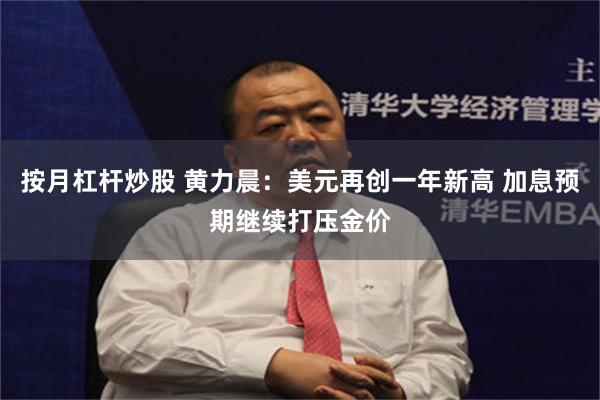 按月杠杆炒股 黄力晨：美元再创一年新高 加息预期继续打压金价