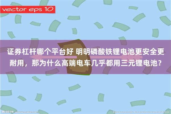 证券杠杆哪个平台好 明明磷酸铁锂电池更安全更耐用，那为什么高端电车几乎都用三元锂电池？
