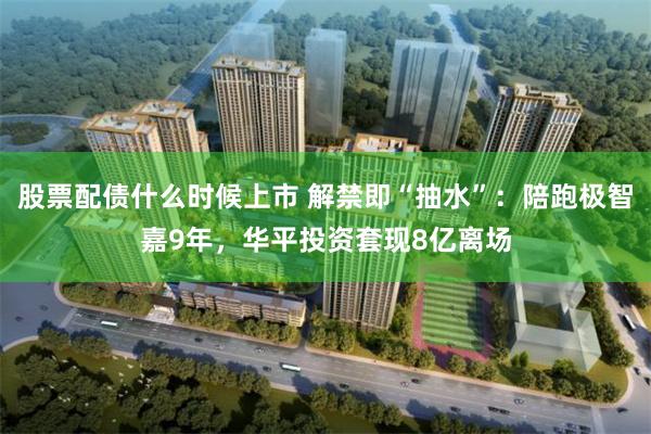 股票配债什么时候上市 解禁即“抽水”：陪跑极智嘉9年，华平投资套现8亿离场