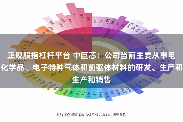 正规股指杠杆平台 中巨芯：公司当前主要从事电子湿化学品、电子特种气体和前驱体材料的研发、生产和销售