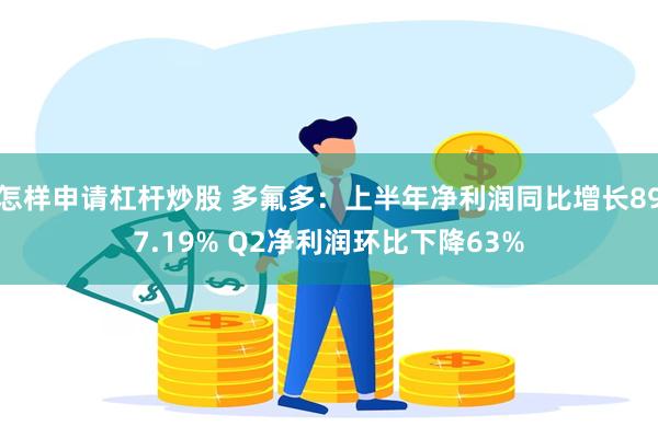 怎样申请杠杆炒股 多氟多：上半年净利润同比增长897.19% Q2净利润环比下降63%