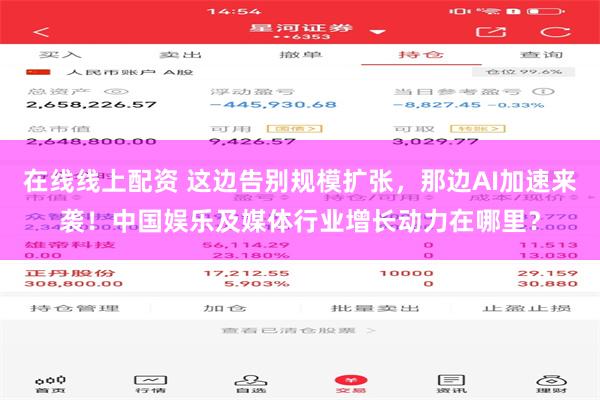 在线线上配资 这边告别规模扩张，那边AI加速来袭！中国娱乐及媒体行业增长动力在哪里？