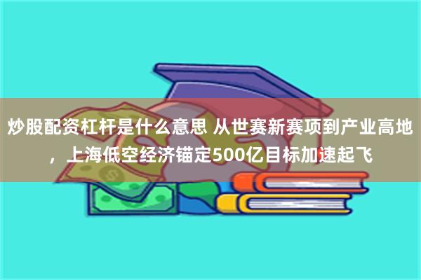炒股配资杠杆是什么意思 从世赛新赛项到产业高地，上海低空经济锚定500亿目标加速起飞