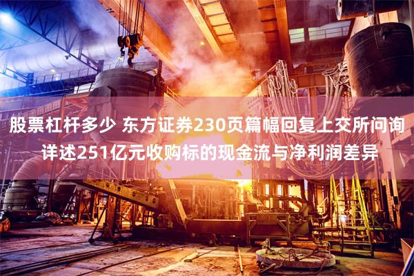股票杠杆多少 东方证券230页篇幅回复上交所问询 详述251亿元收购标的现金流与净利润差异