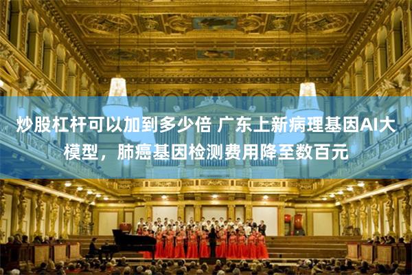 炒股杠杆可以加到多少倍 广东上新病理基因AI大模型，肺癌基因检测费用降至数百元